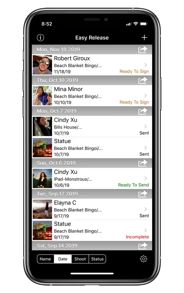 Easy Release app for model release forms