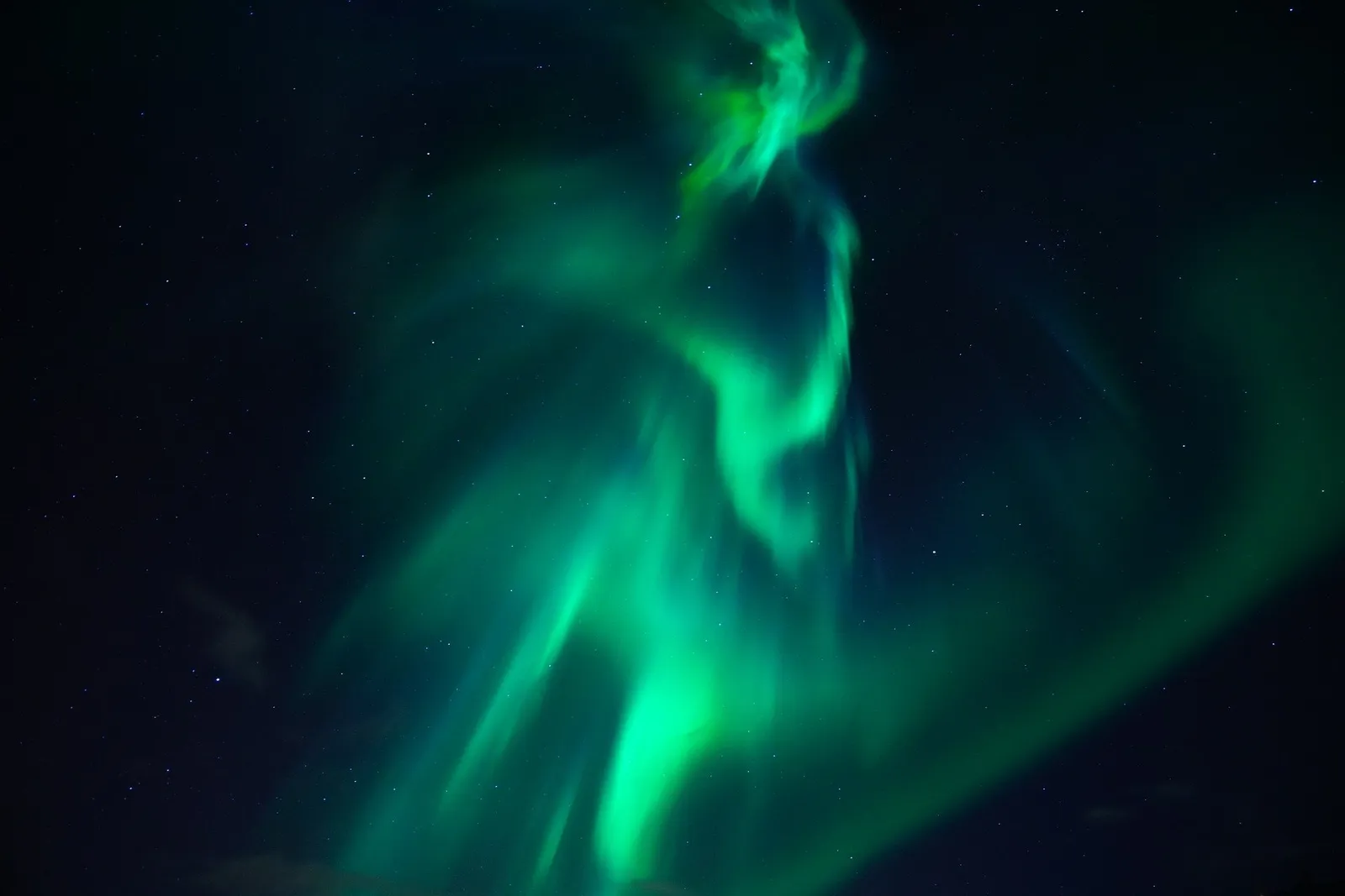 Northern lights photographed with an iPhone
