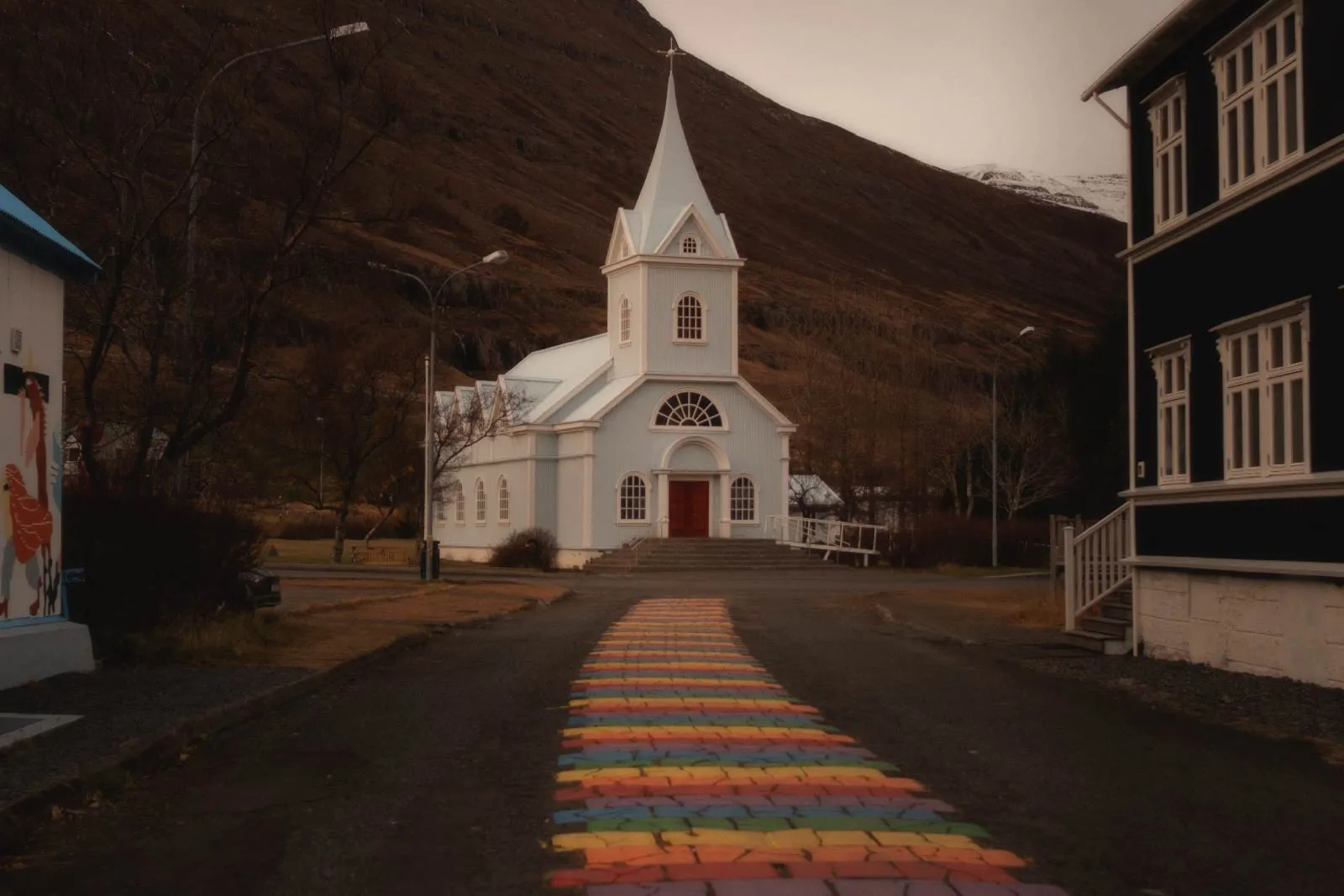 Blue church of Seyðisfjörður, Iceland