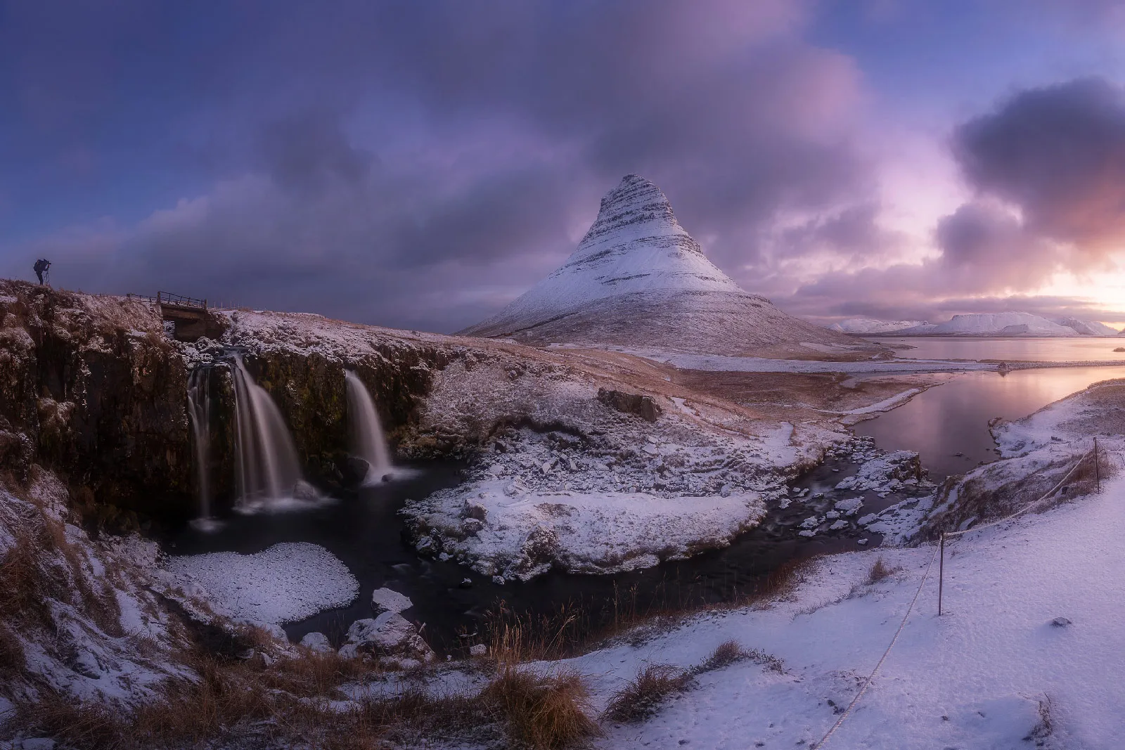Photographer with a camera in Iceland
