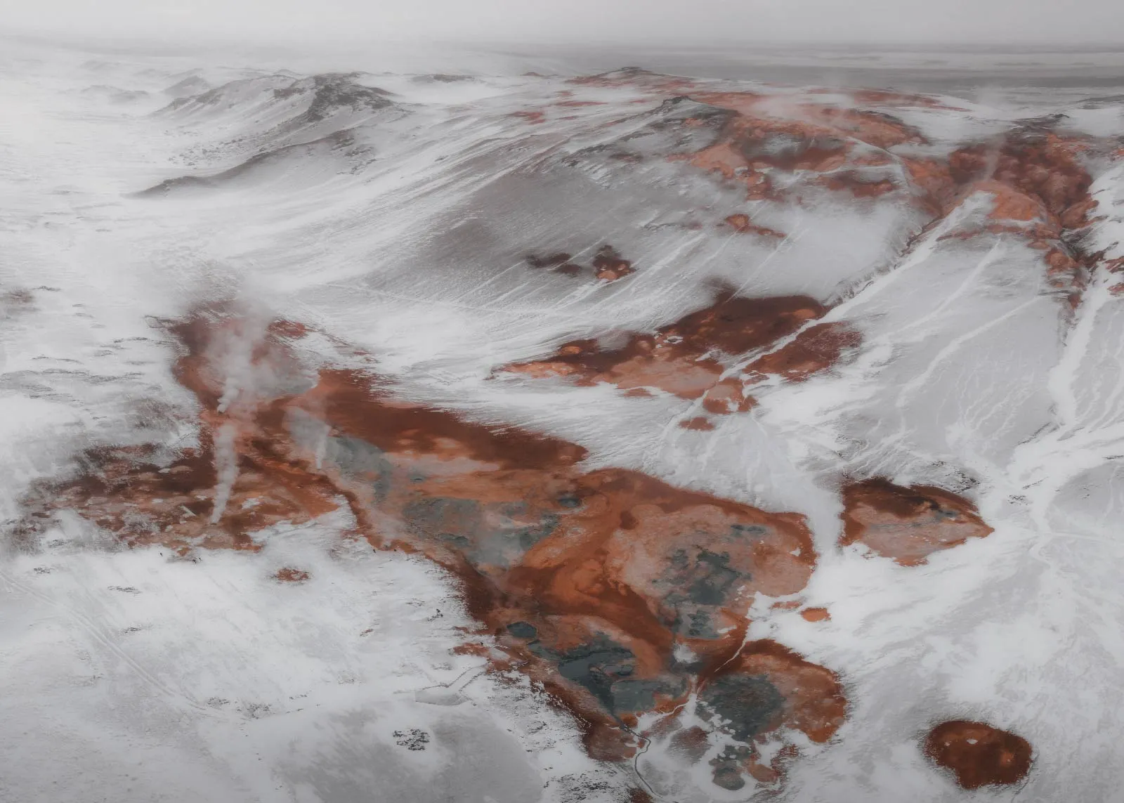 Textures of the East Fjords landscape, Iceland