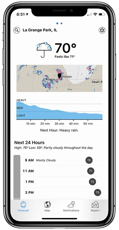 Dark Sky weather app
