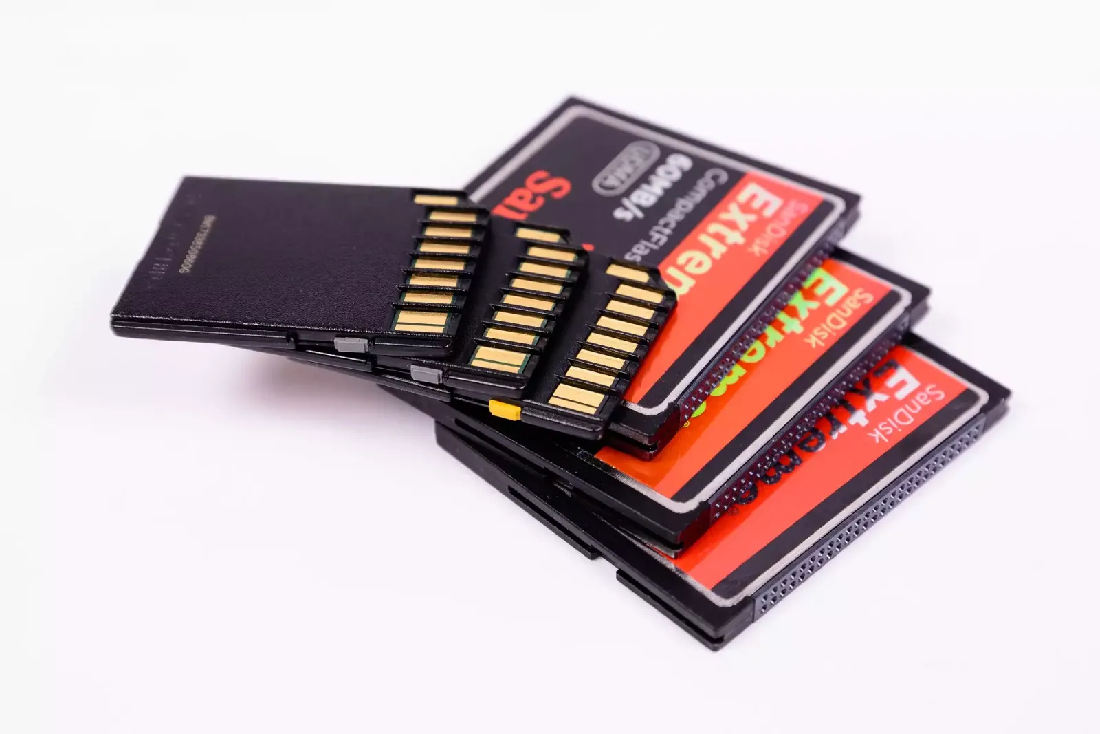 Memory cards for a camera