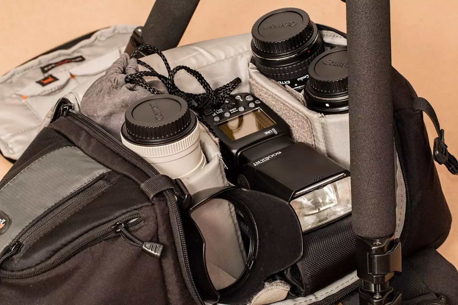 Camera equipment for travel photography