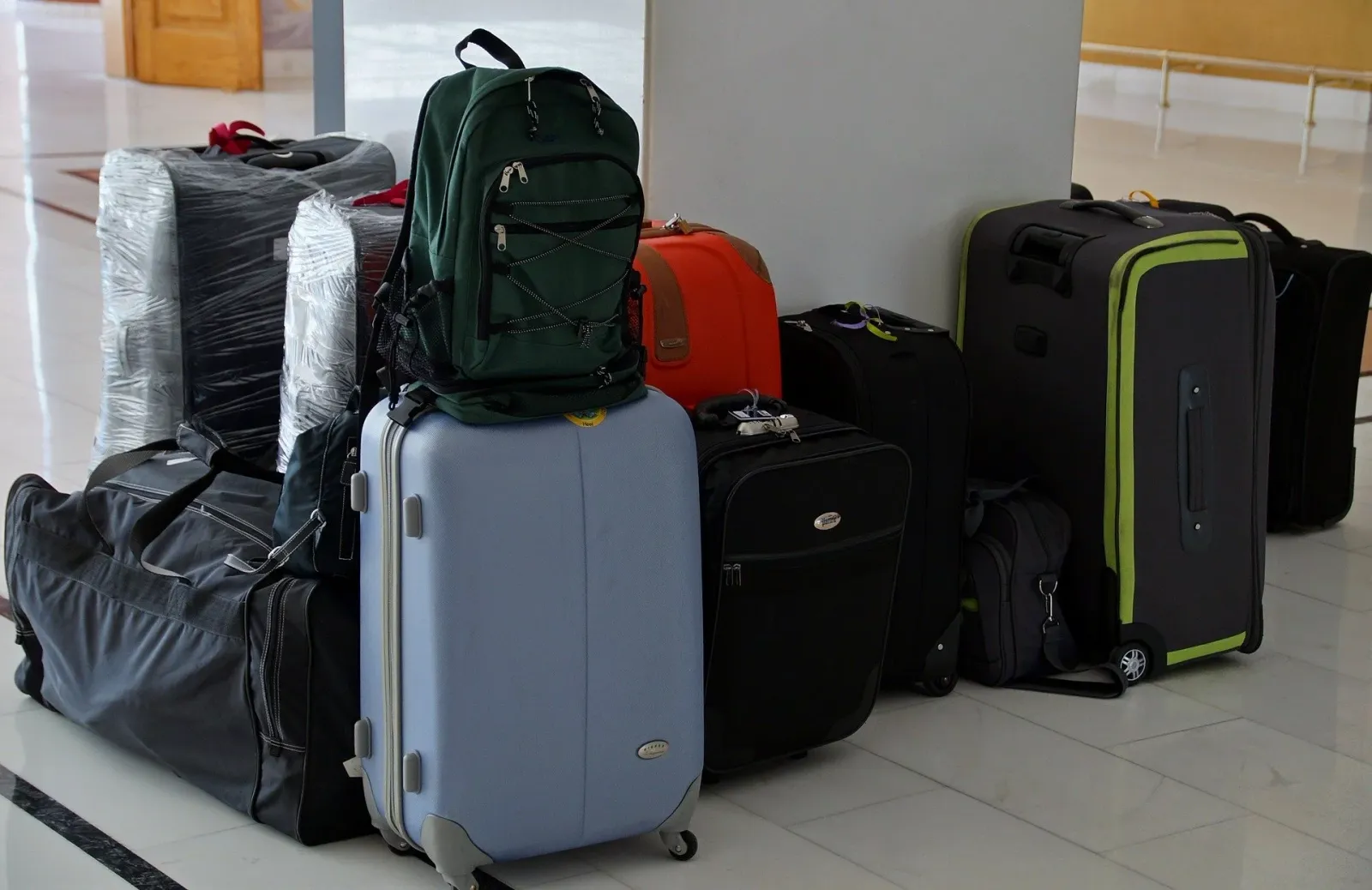 Suitcase packed for a photo tour