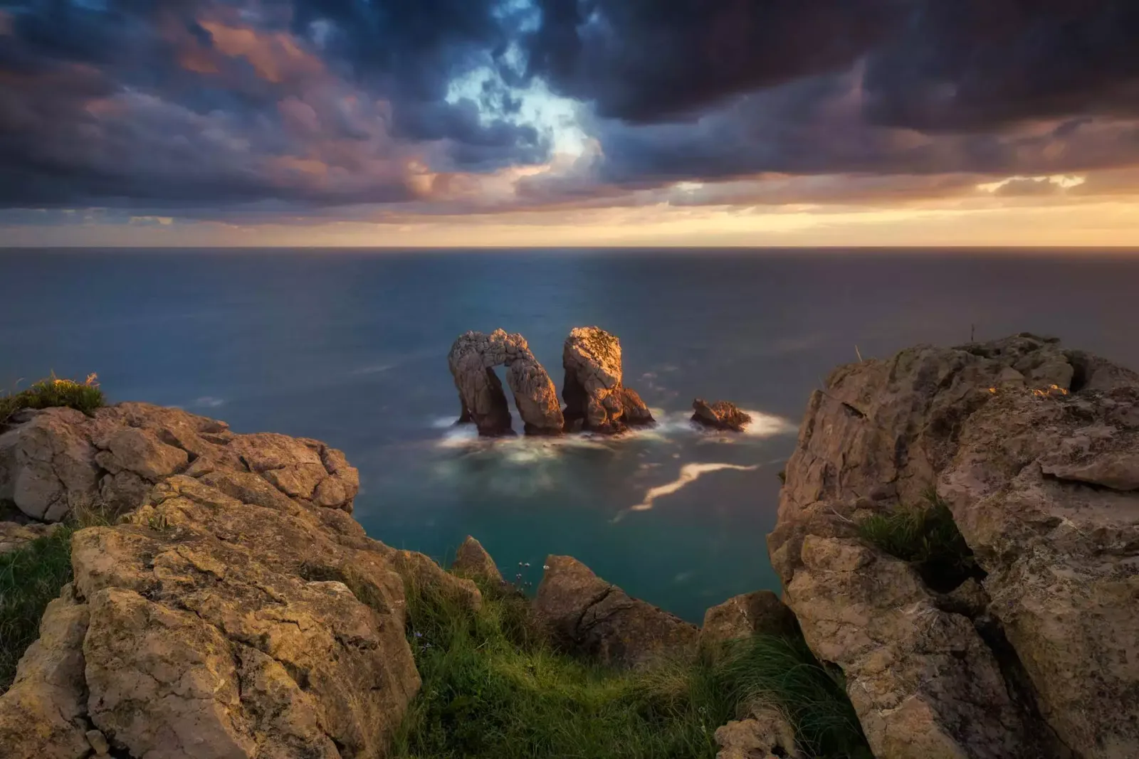 Costa cantábrica en el norte de España