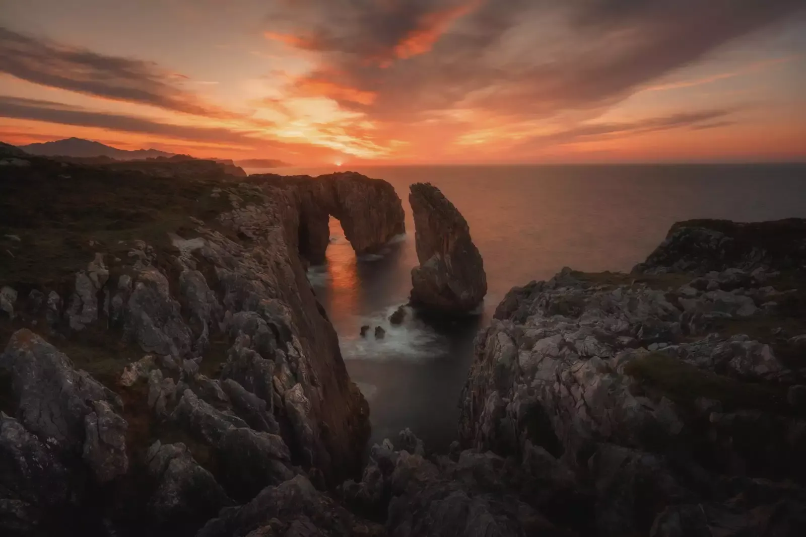 Acantilados del Infierno en Asturias, España