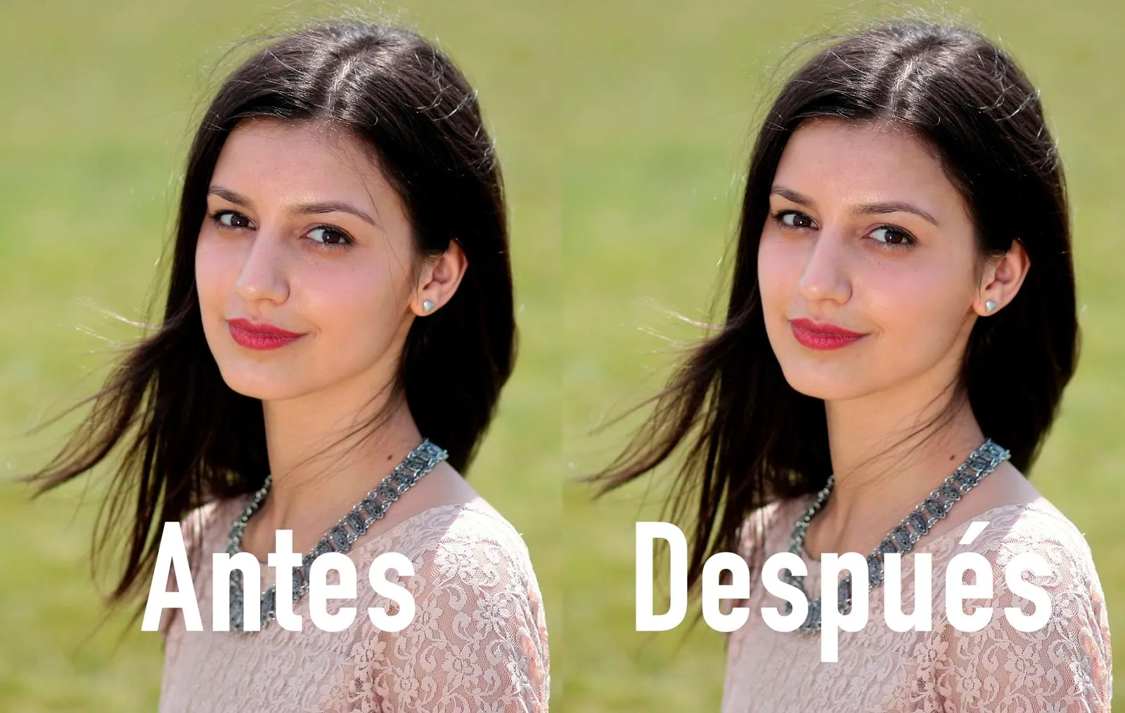 Removing stray hairs in Photoshop