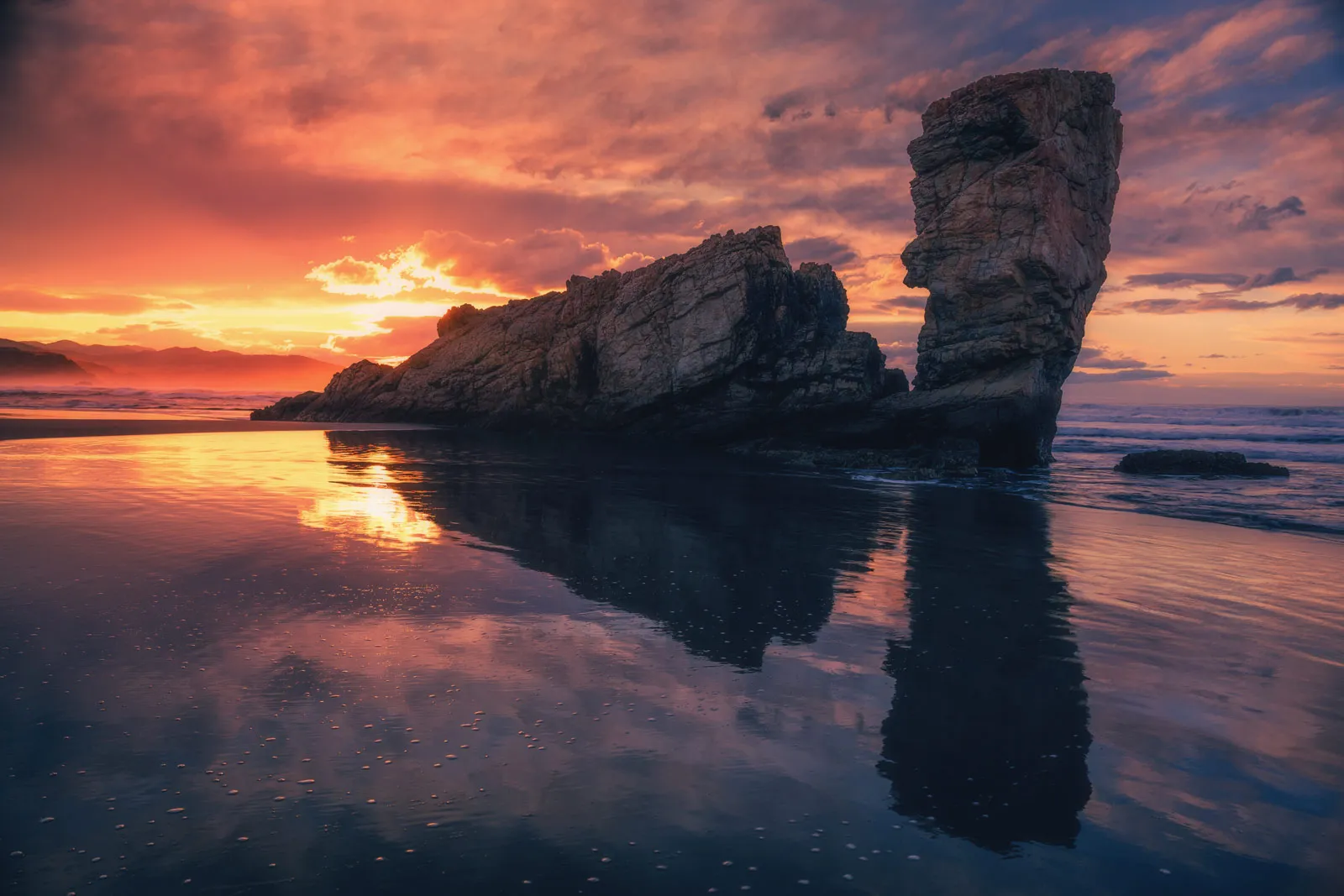 Playa en Asturias, España