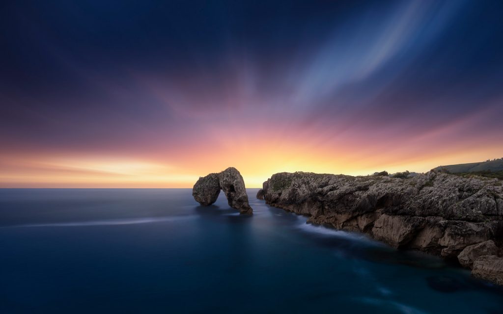 Larga exposición en Los Urros, Cantabria, España