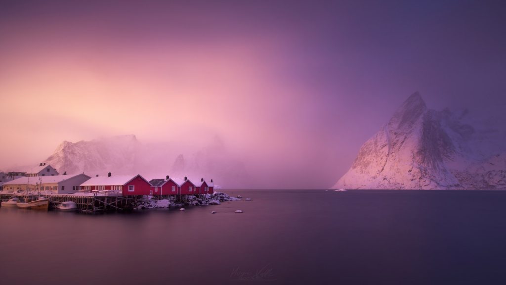 lofoten islands hamnoy sunset