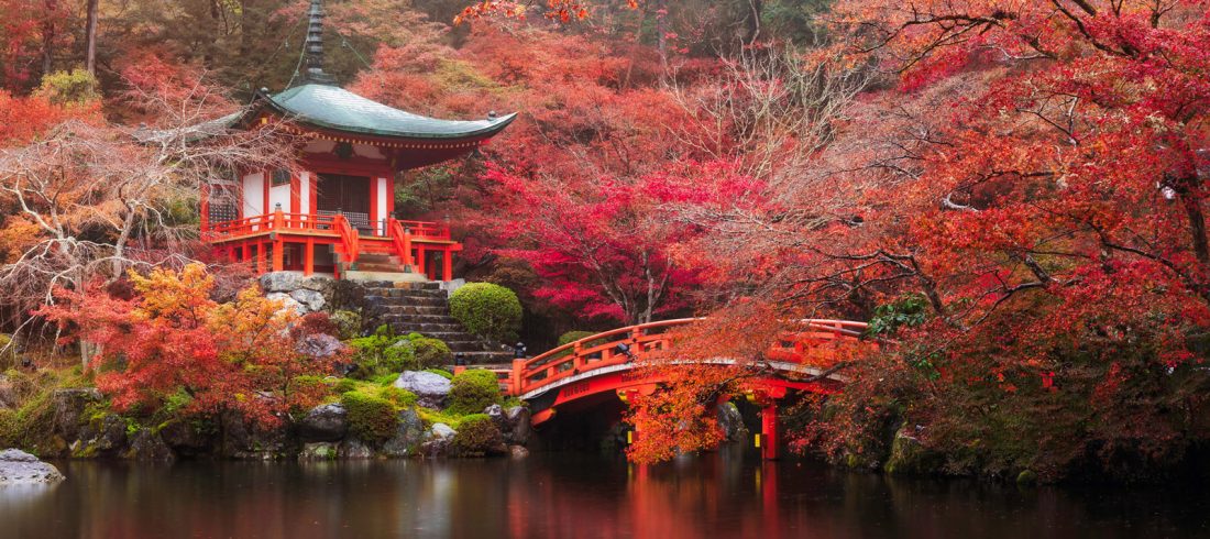Kyoto Temple, Autumn in Japan