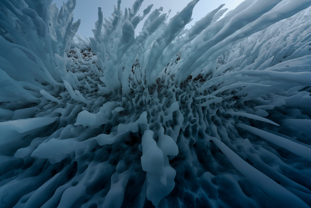 estructura de hielo en Baikal
