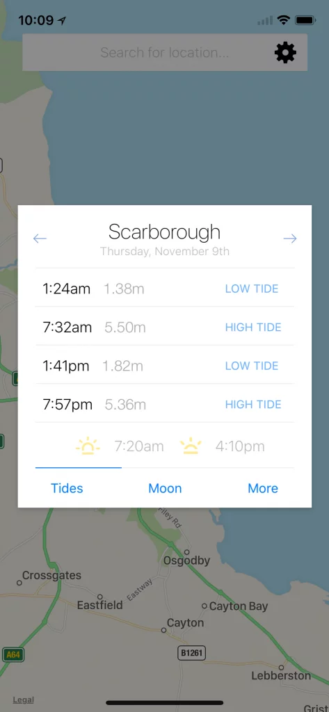 app para la prediccion de mareas para fotografos