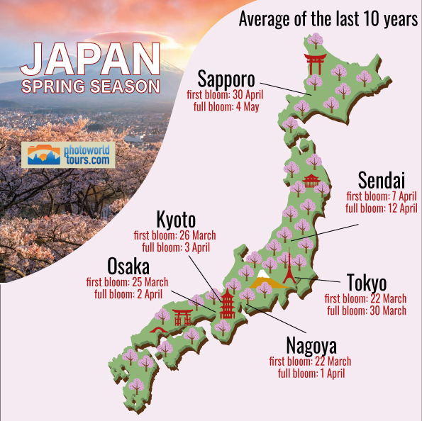 map sakura forecast 2021