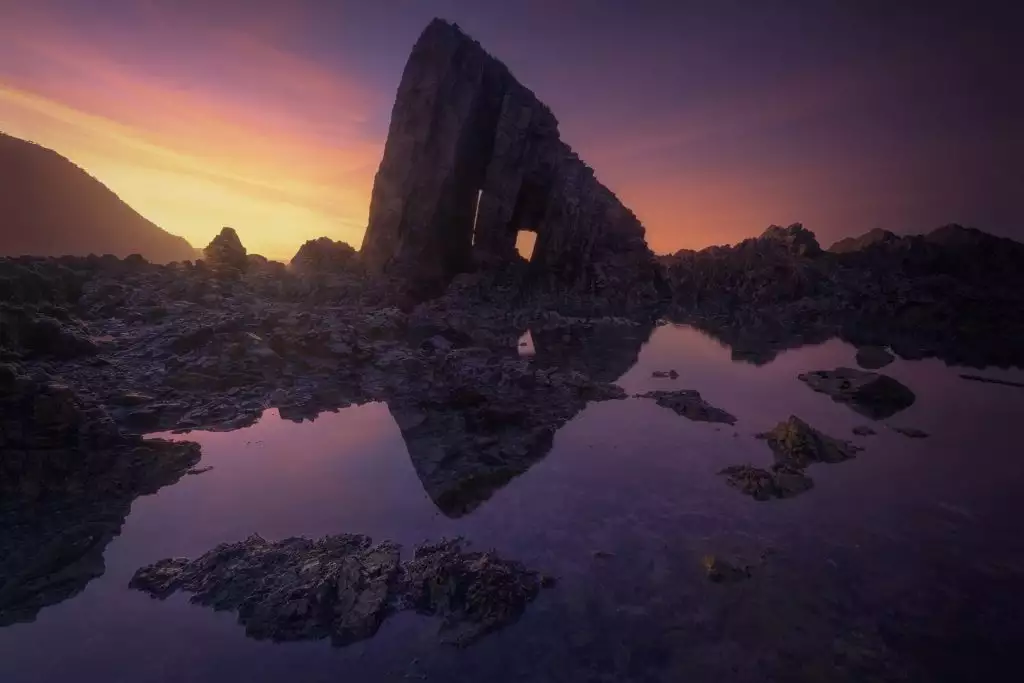 North Spain seascape during sunset