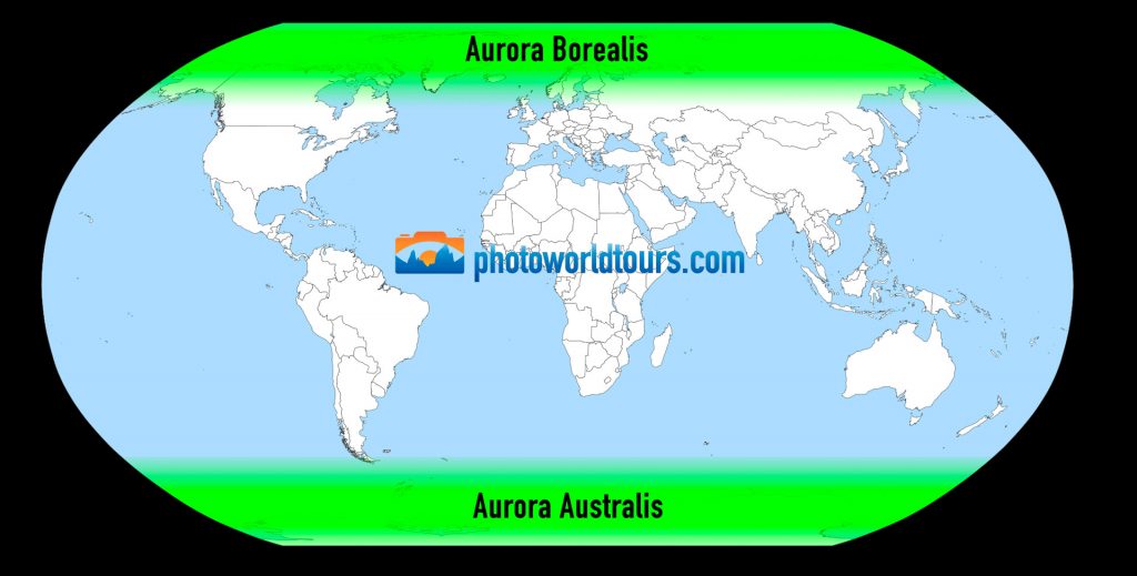 auroras boreales mapa del mundo mejores lugares para ver aurora boreal y australis