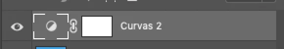 Seleccionar la capa de curvas en Photoshop