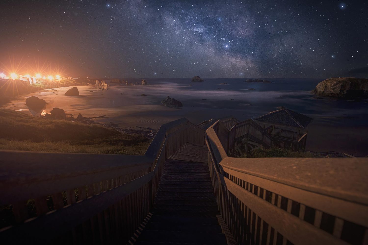 Beaches Night Photo in Pacific Coast-America Photography Tour