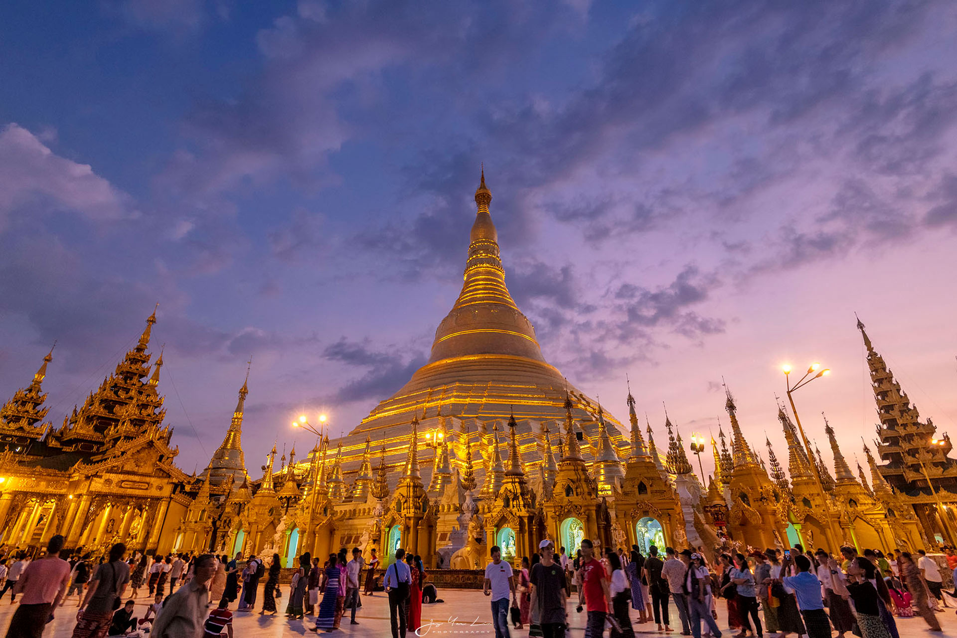 Pagoda dorada de Shwedagon en Myanmar