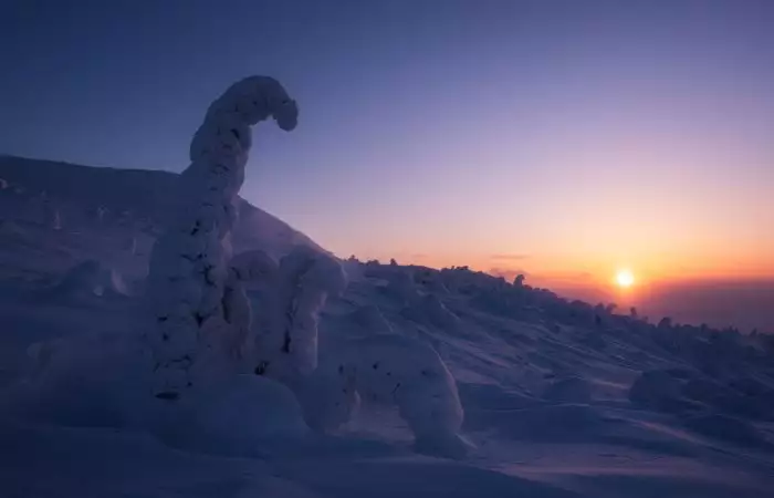 Kandalakcha sunrise, Russian Lapland
