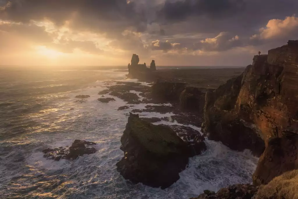 Paisaje de Londragar en la peninsula de Snaefellness