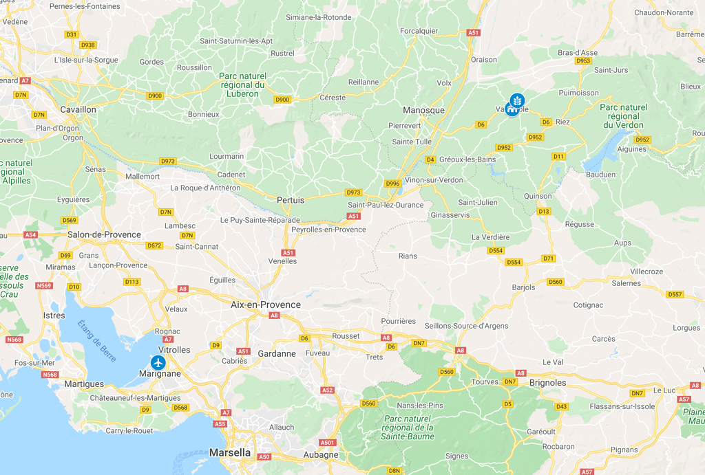Provence Photo Tour Map