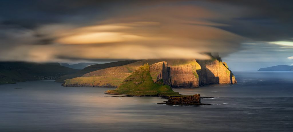 Panorama of Tindholmur, Faroe Islands