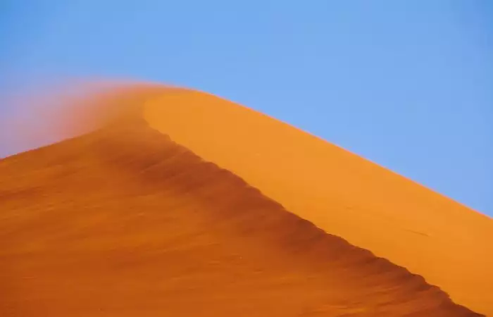 Tormenta de arena en la duna 45, Sesriem, Namibia