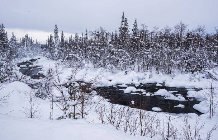 Frozen River in Kola Peninsula