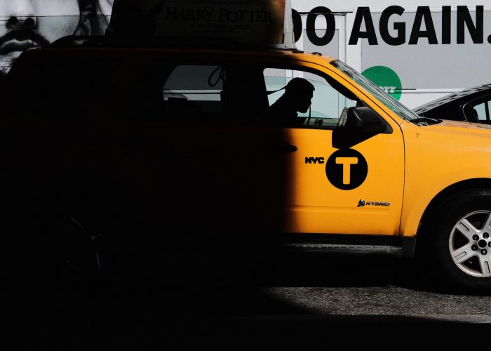 Taxi en las calles de Nueva York